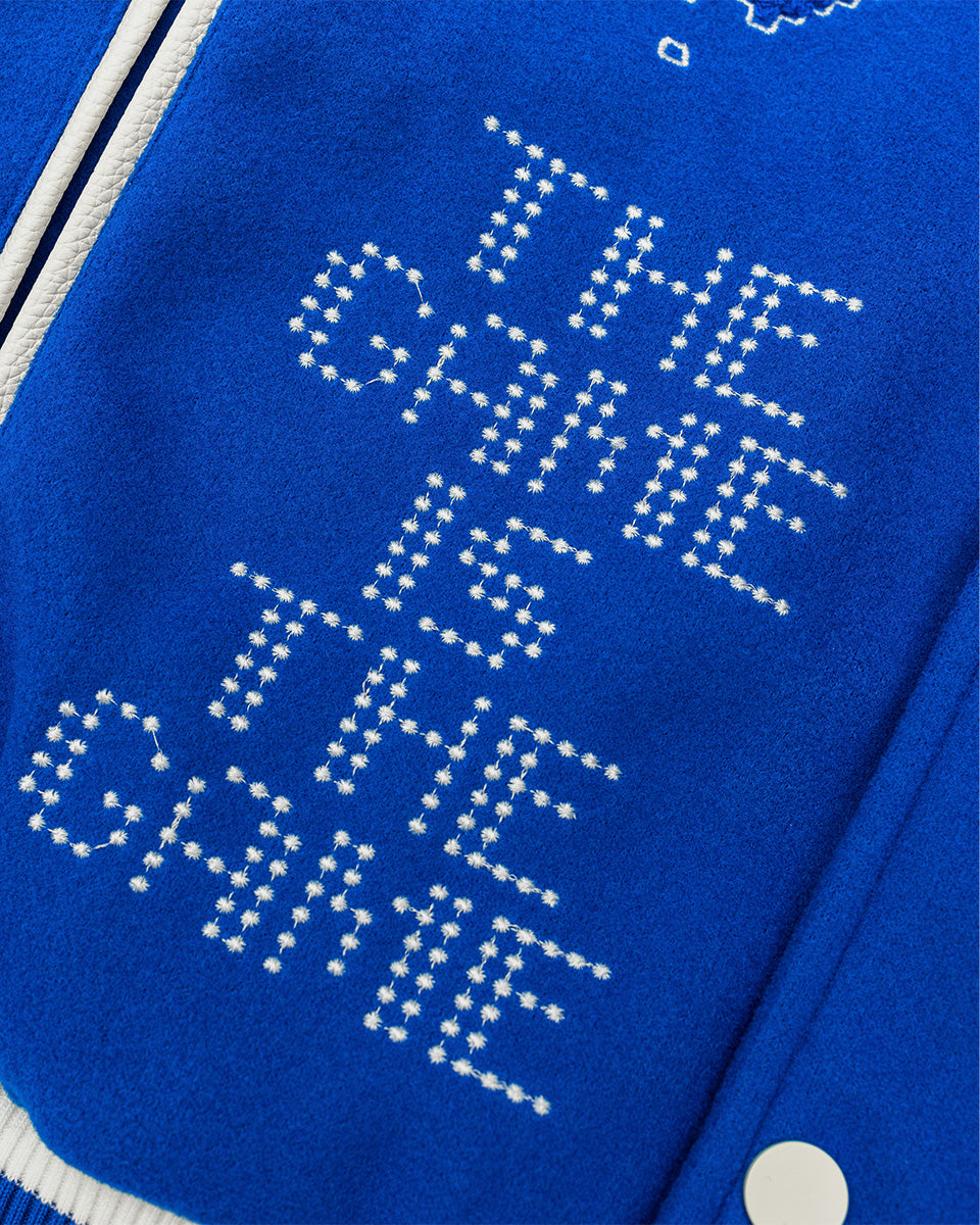 The Blue Print Varsity Jacket Blue/White Benjart