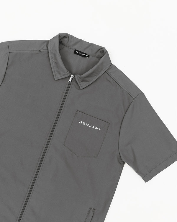Double Zip Shirt - Storm Grey