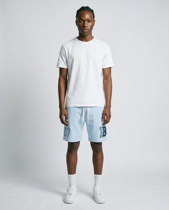 Cursive Shorts - Ice Blue