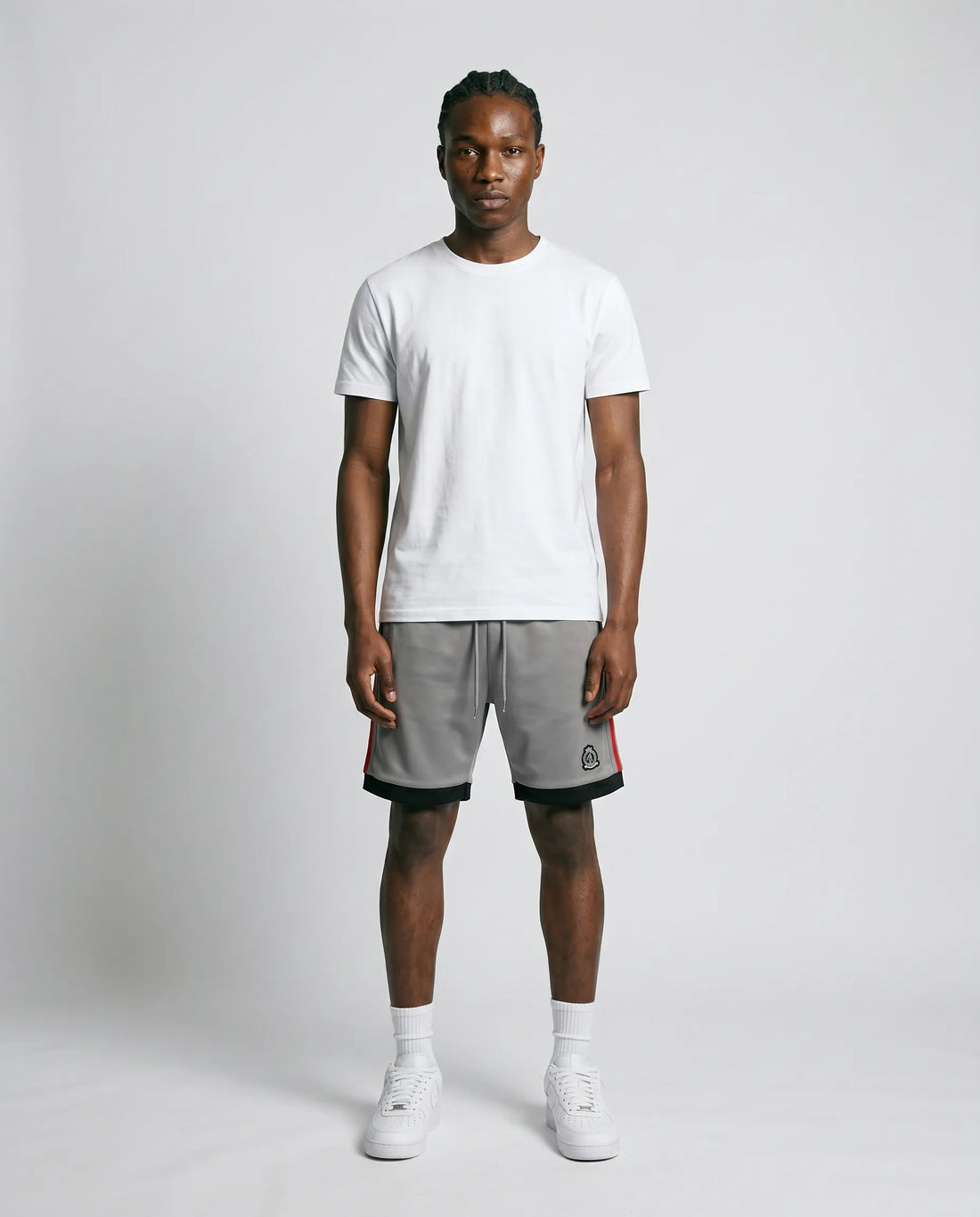 Benjart Supersport Shorts in grey and black, front view