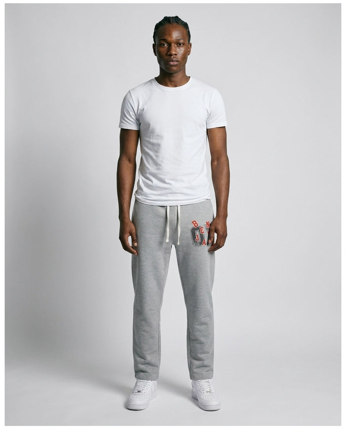 Benjart Scatter Joggers in grey, front view