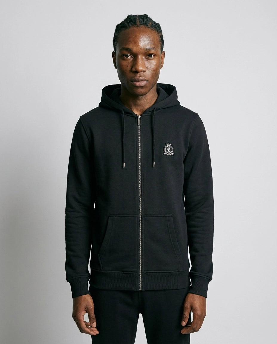 HRH Classic Zip Hood - Black