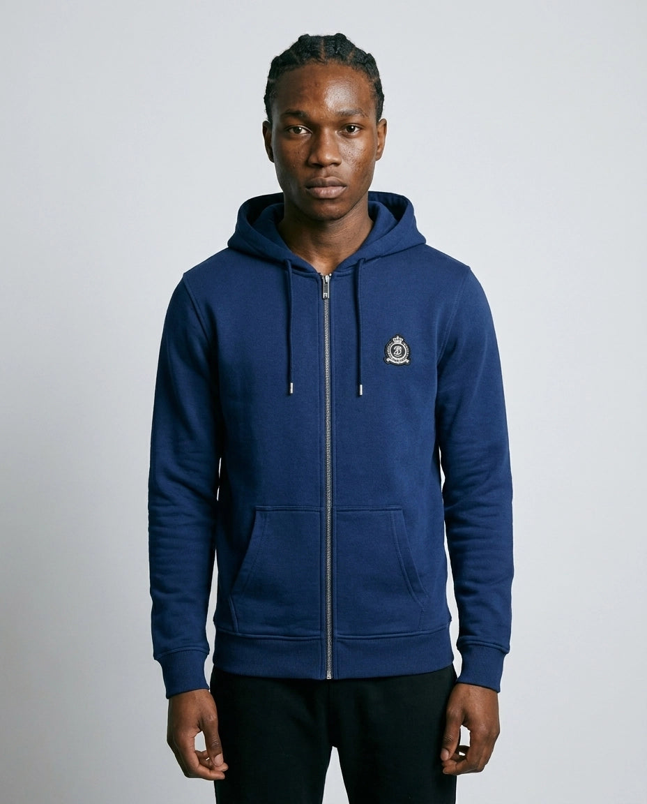 HRH Classic Zip Hood - Navy Blue