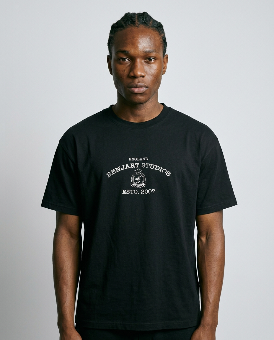 Benjart Studios T-Shirt in black, front view