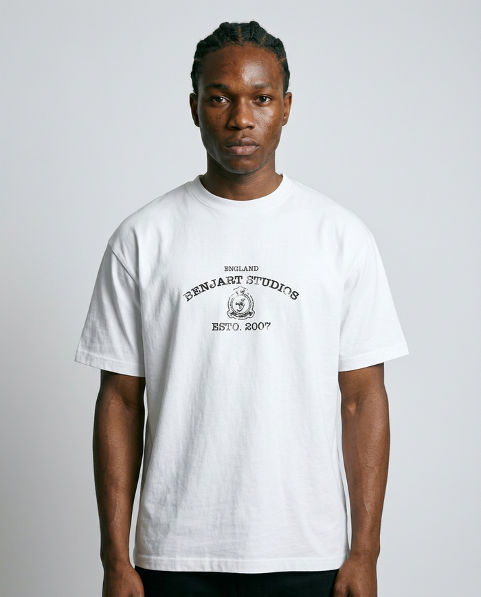 Benjart Studios T-Shirt in white, front view