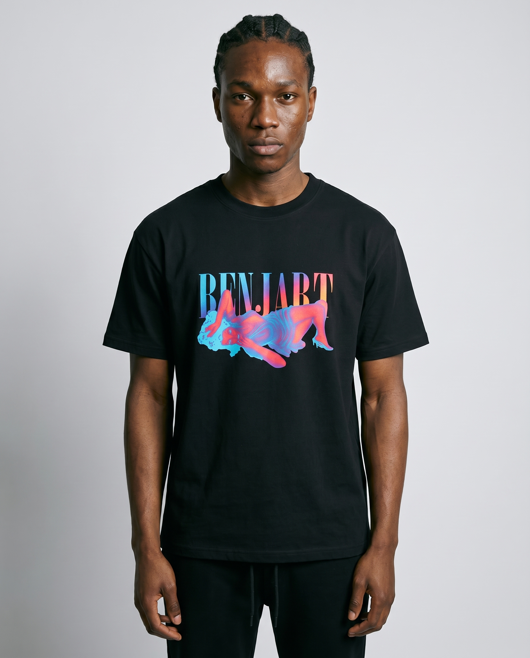 Benjart After Hours T-Shirt in black, front view