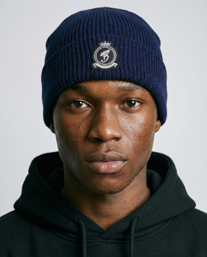 HRH Chrome Beanie - Navy