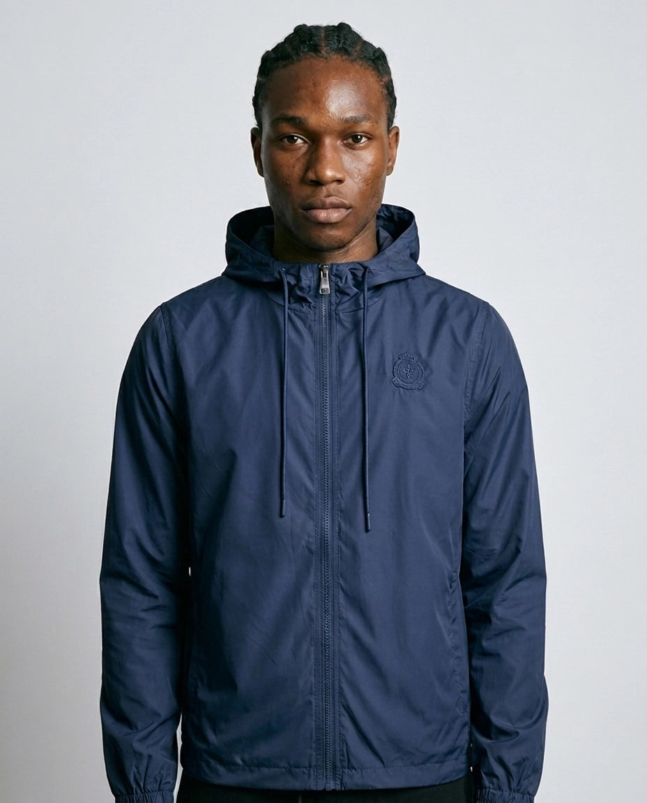 Benjart HRH Windbreaker in navy, back view