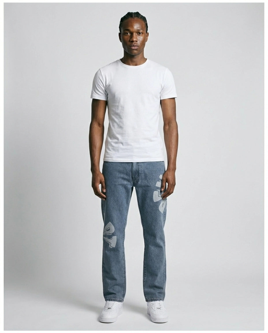 Benjart Blue  Relaxed Popart Denim Jeans