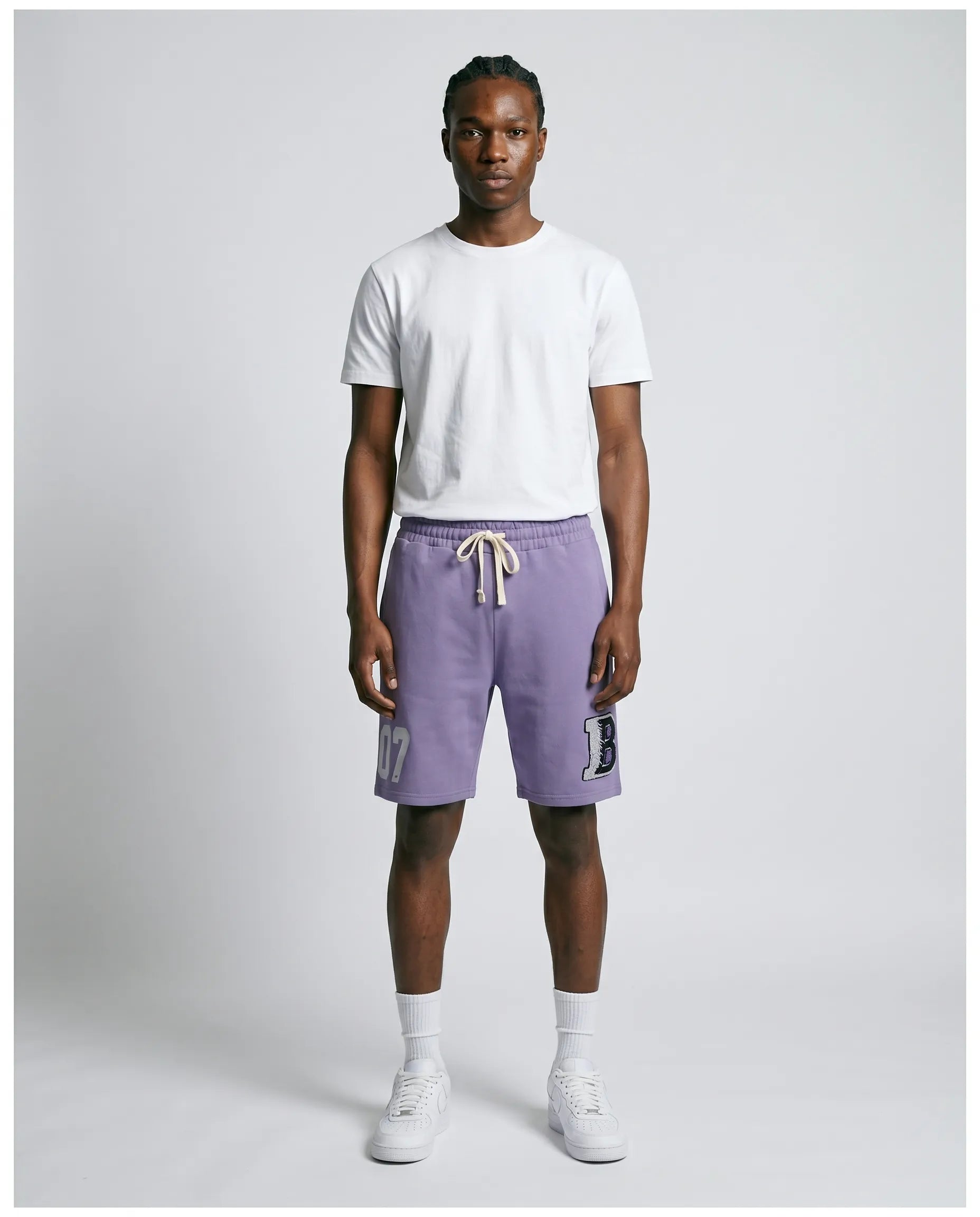 Cursive Shorts - Purple