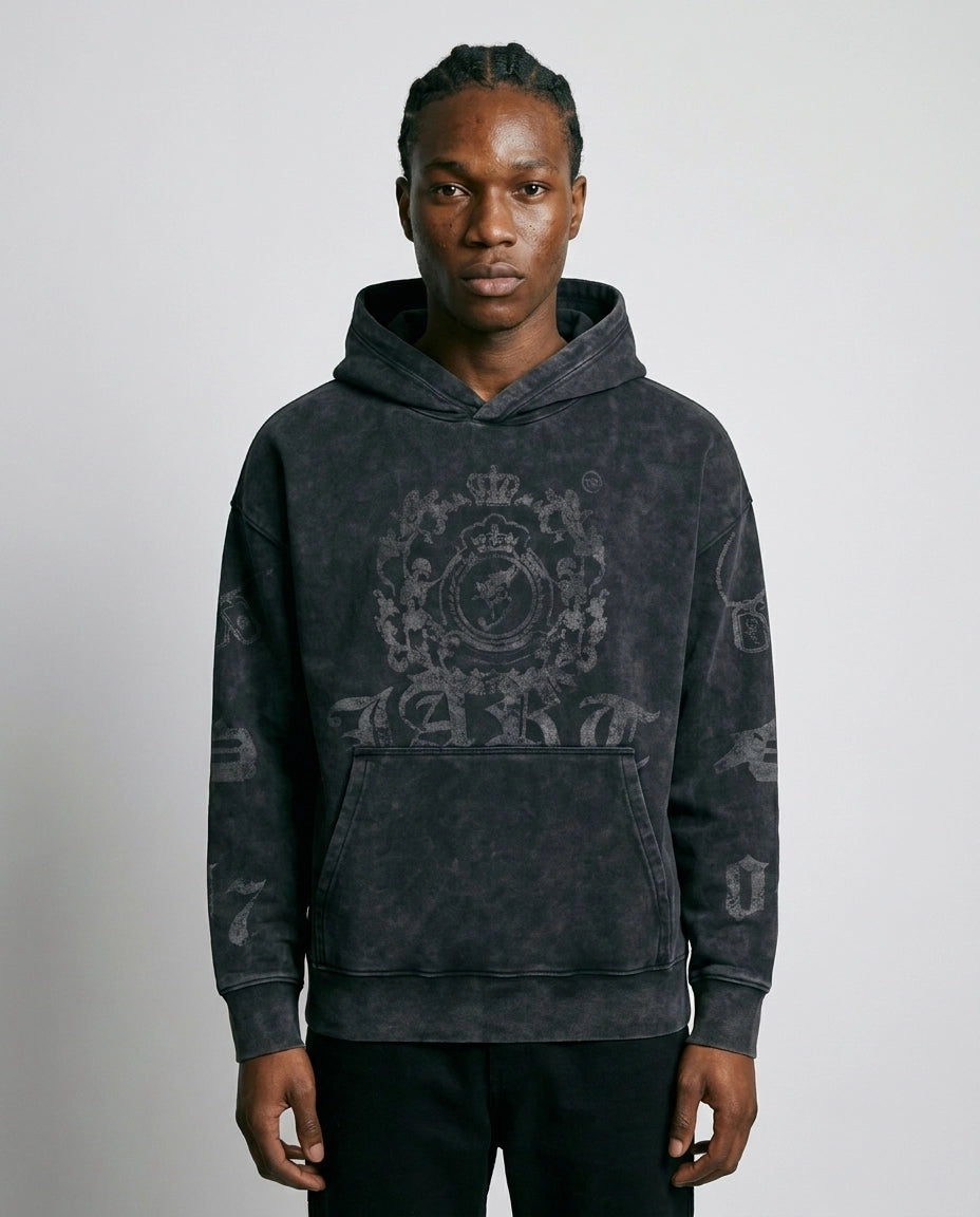 Benjart JART Regal Crest Pullover in acid black, front view