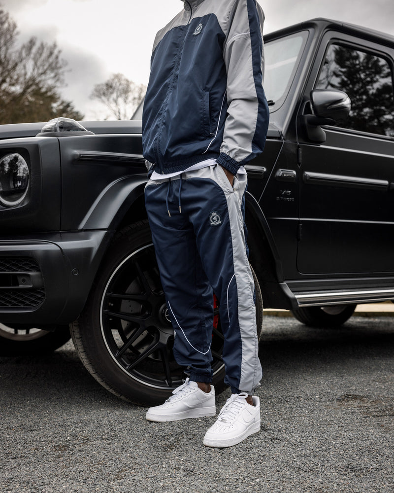 Rubber Stamped HRH Jogger -Navy/Grey