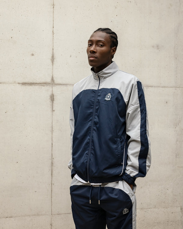Rubber Stamped HRH Jacket - Navy/Grey