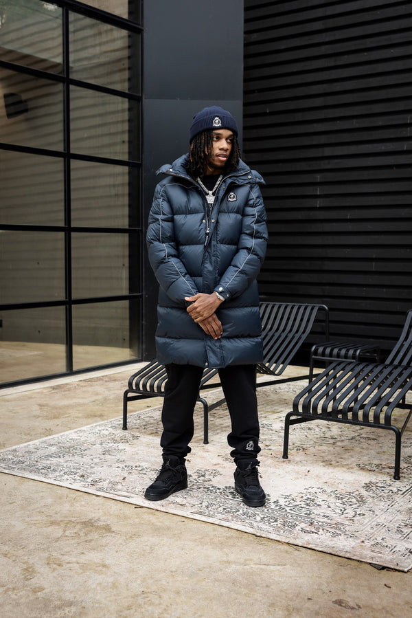 HRH Longline Puffer - Navy