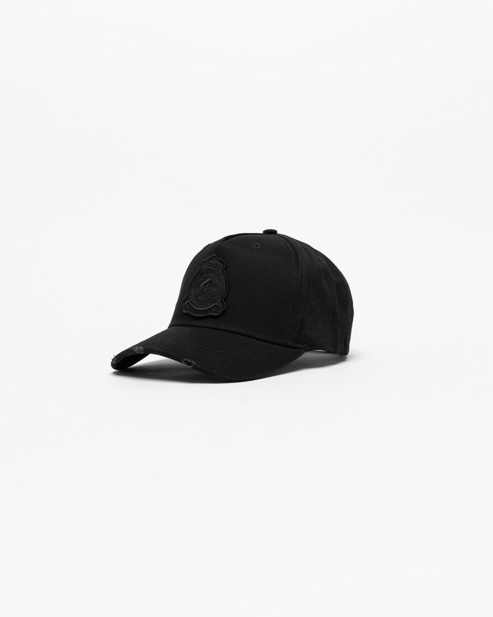 Benjart HRH Cap in triple black, detail view