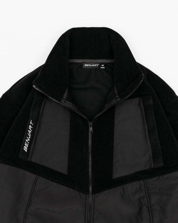 HRH Nylon Fleece Jacket - Black