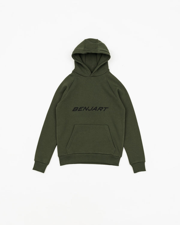 Embossed Racer Pullover Hood - Khaki Green