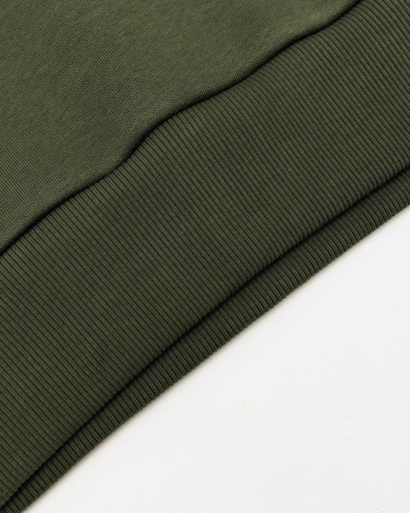 Embossed Racer Pullover Hood - Khaki Green