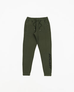 Embossed Racer Joggers - Khaki Green