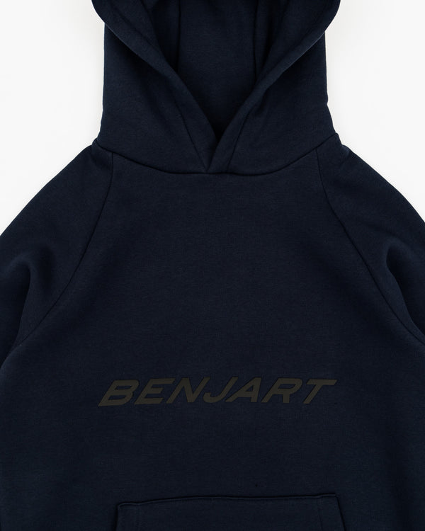 Embossed Racer Pullover Hood - Navy