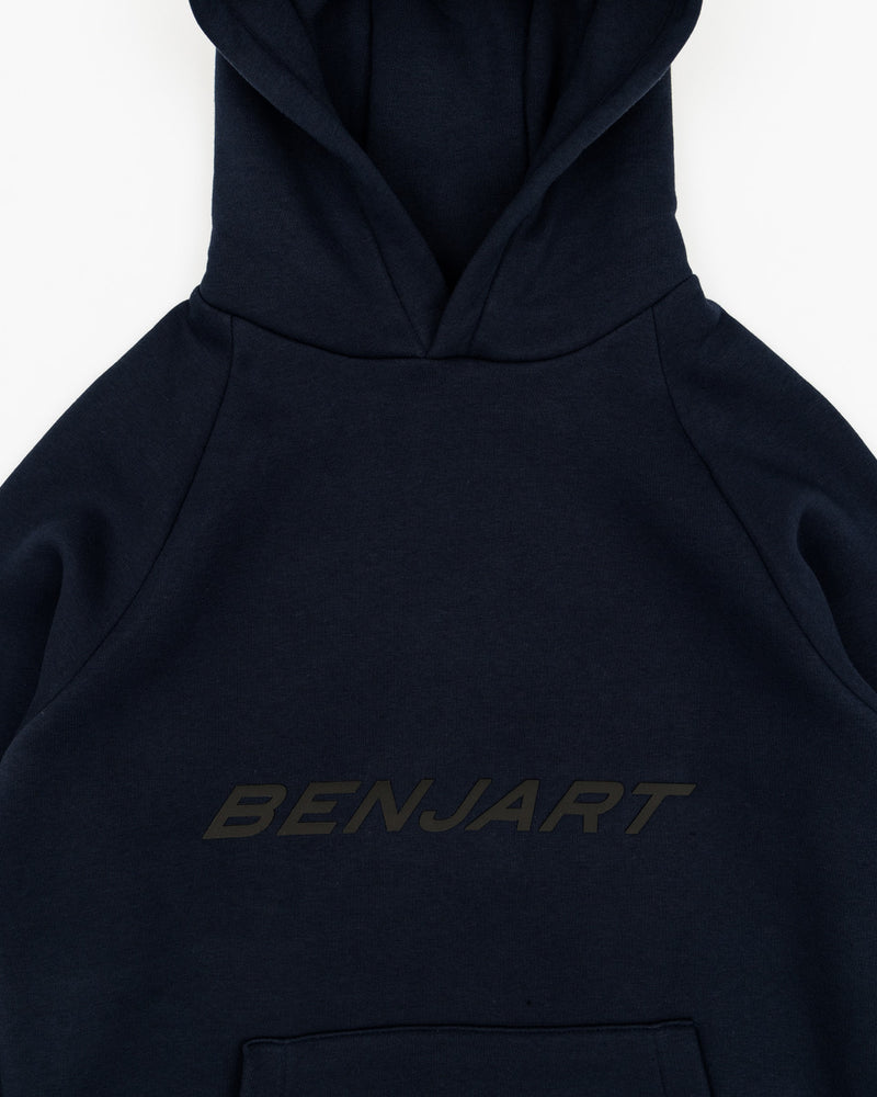 Embossed Racer Pullover Hood - Navy