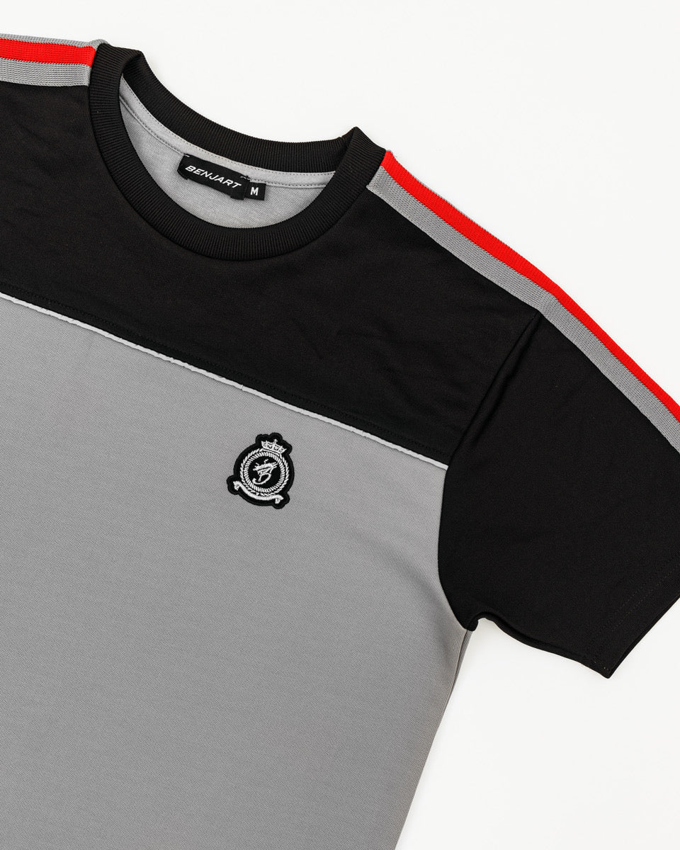 Benjart Supersport T-Shirt in grey and black, back view