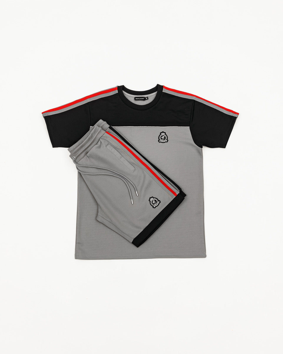 Benjart Supersport T-Shirt in grey and black, print detail