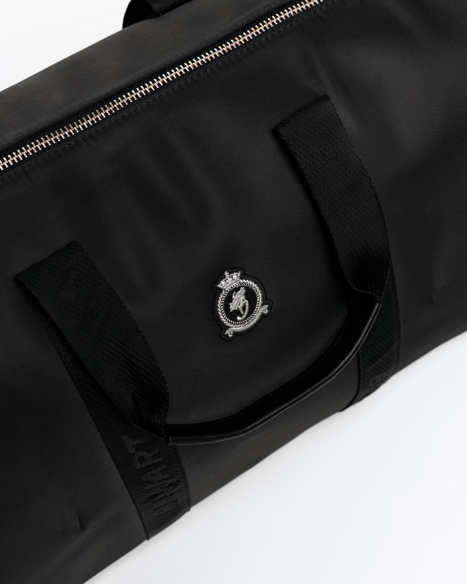 Nylon Weekender Duffle Bag - Black