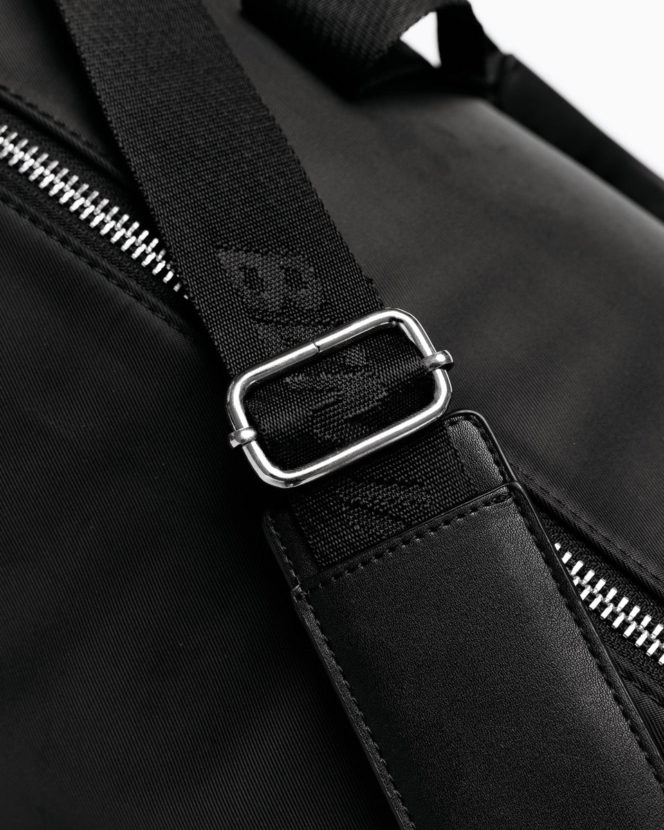 Nylon Weekender Duffle Bag - Black