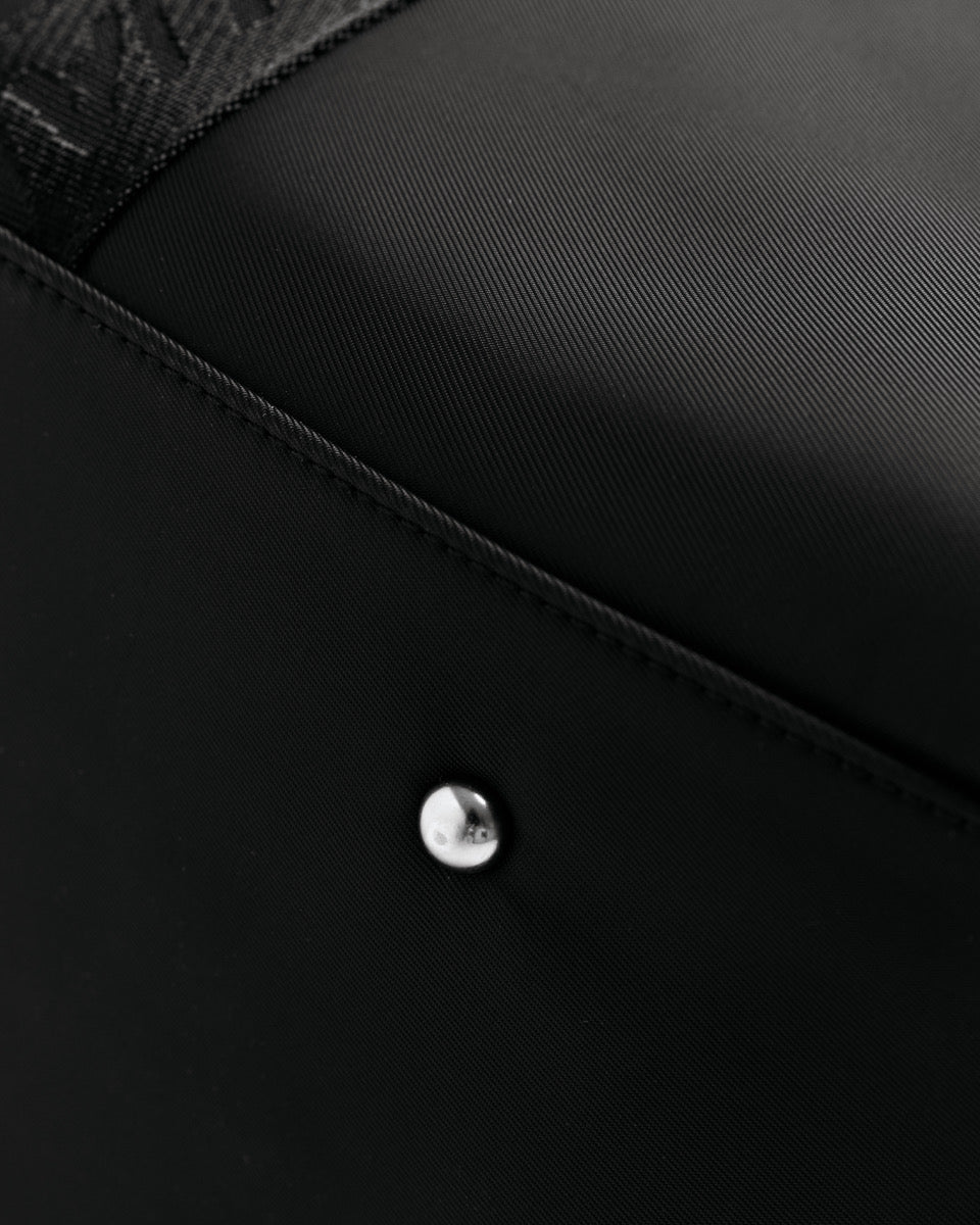 Nylon Weekender Duffle Bag - Black