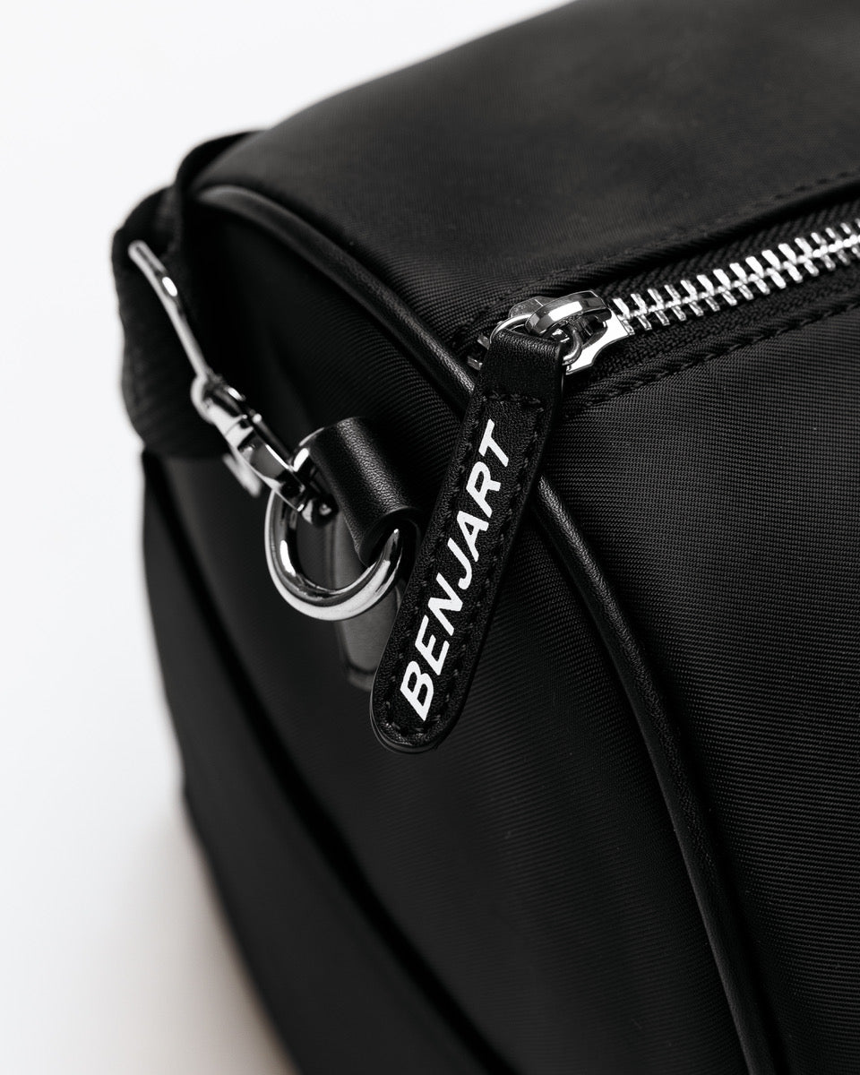Nylon Weekender Duffle Bag - Black
