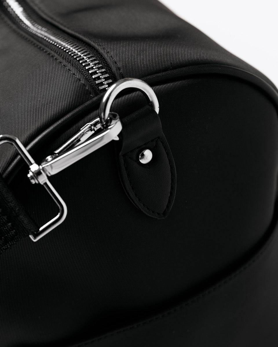 Nylon Weekender Duffle Bag - Black