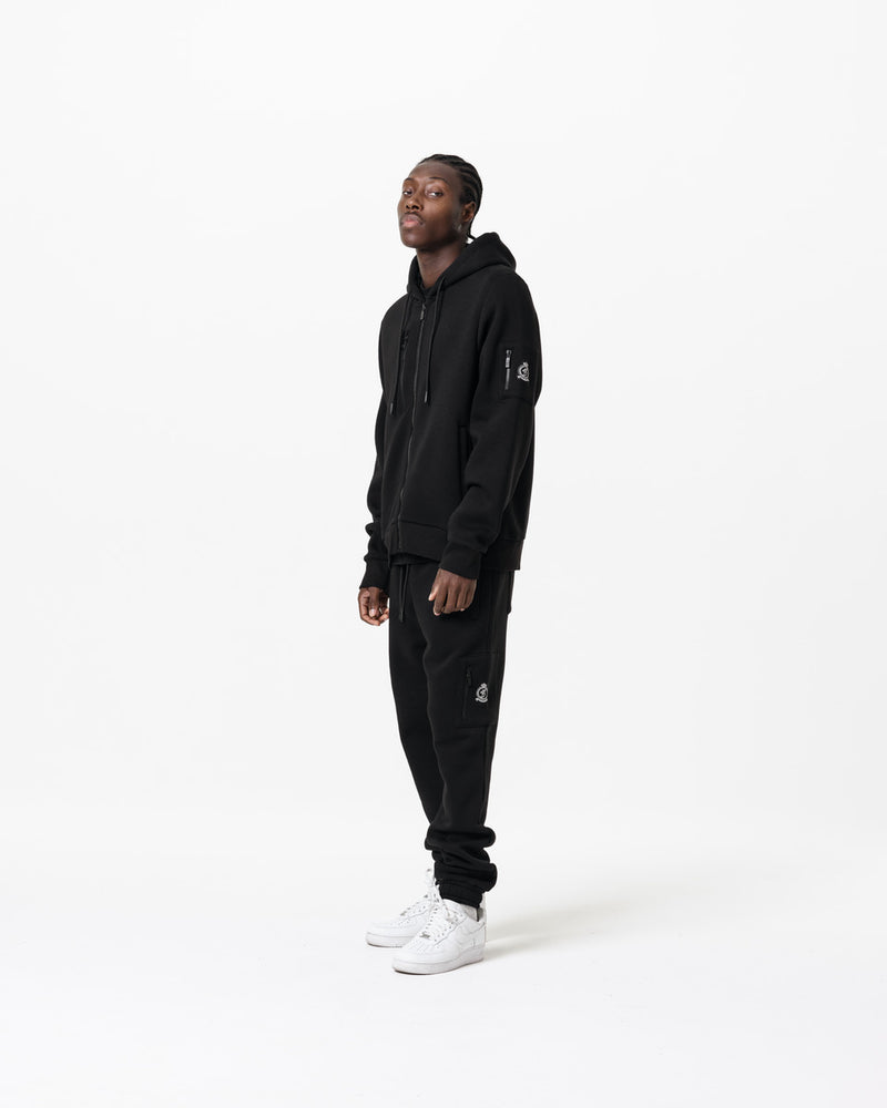 HRH Utility Zip Joggers - Black