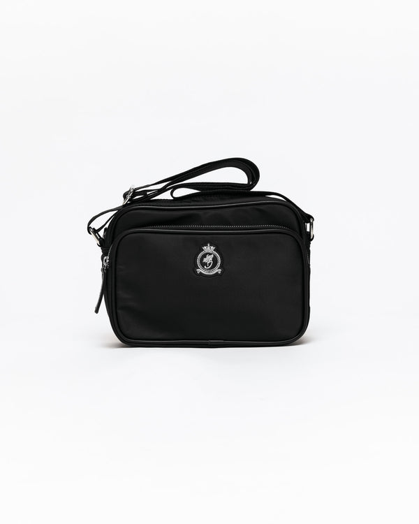 Nylon Outdoor Messenger Bag - Black