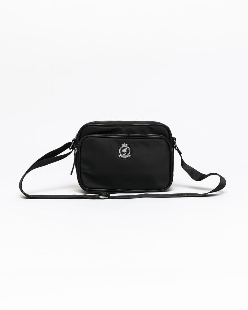 Nylon Outdoor Messenger Bag - Black