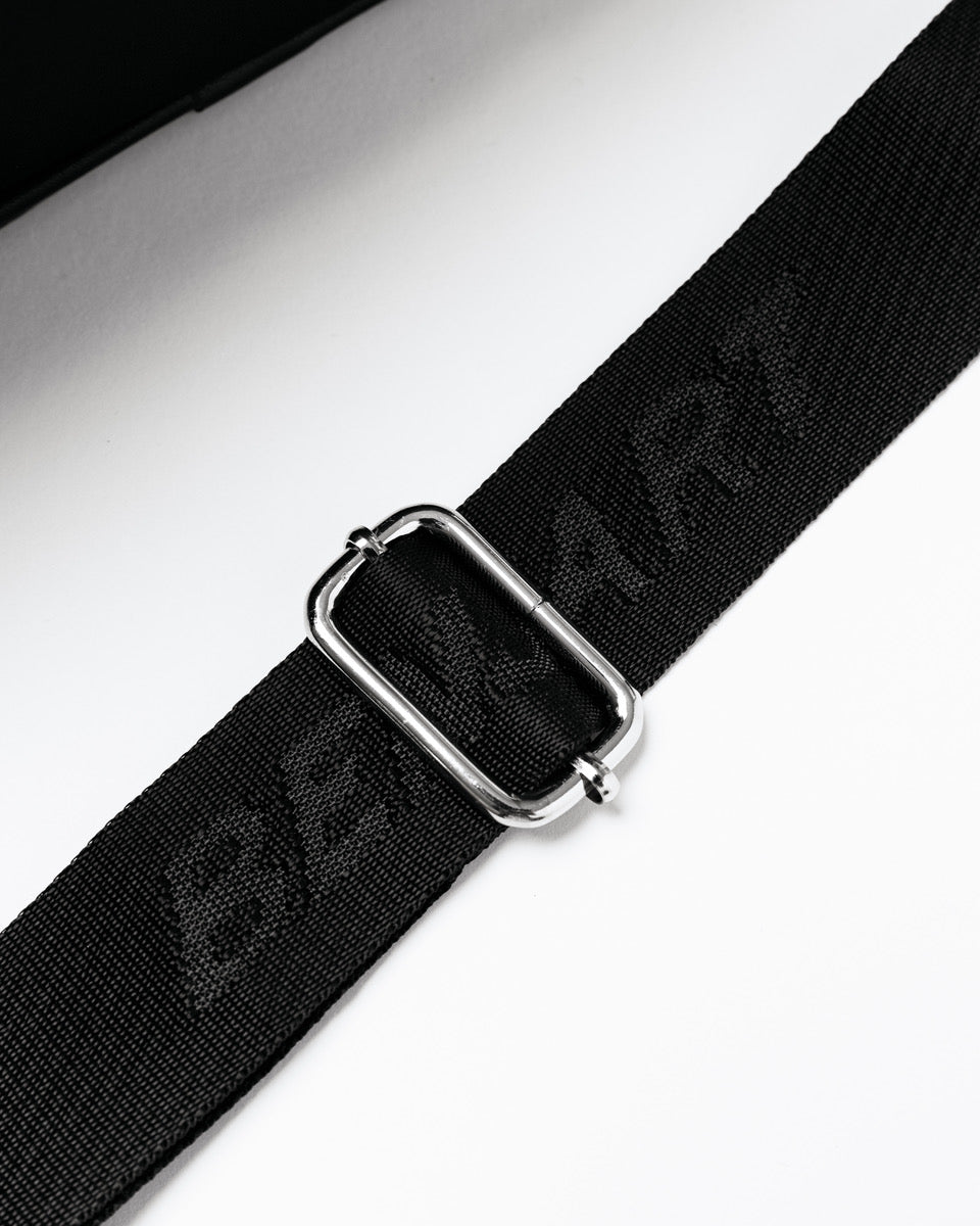 Nylon Outdoor Messenger Bag - Black