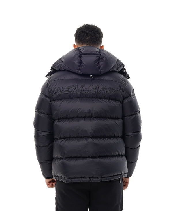 HRH Puffer Chrome Zip - Black