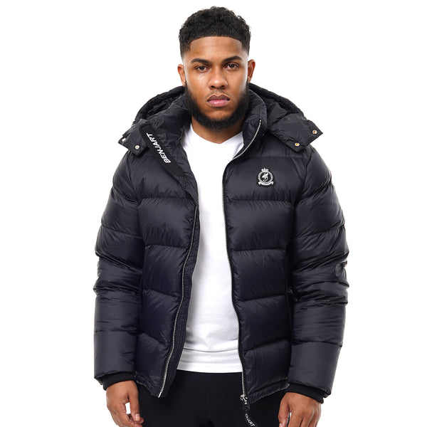 HRH Puffer Chrome Zip Black
